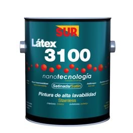 Pintura látex 3100 blanco satín 1 galón