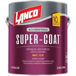 Pintura látex Super-Coat pastel mate 3.78 L (1 gal) Lanco