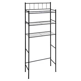 Estante organizador metálico 3 niveles (59 x 24.5 x 163) cm negro mate Aqua Nuova