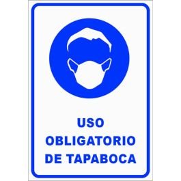 Rótulo Uso tapaboca obligatorio vertical
