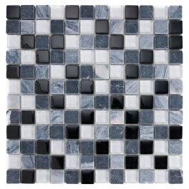 Malla decorativa vidrio y mármol (30 x 30) cm Simba 2