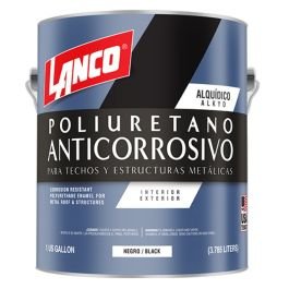 Pintura anticorrosivo de poliuretano negro 1 galón