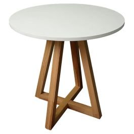 Mesa auxiliar cottón de MDF blanco (46 x 47 x 47) cm