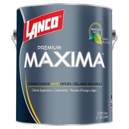 Pintura látex Maxima Premium blanco mate 3.78 L (1 en Arambala