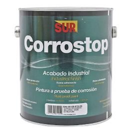 Pintura anticorrosiva industrial Corrostop gris 3.78 L (1 gal) SUR