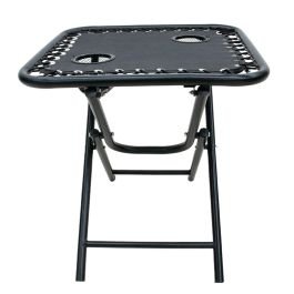 Mesa auxiliar cero gravedad plegable con 2 portavasos