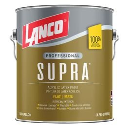 Pintura látex Supra pastel mate 3.78 L (1 gal) Lanco