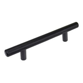 Jaladera rish cilíndrica acero inoxidable negro mate 15.5 cm
