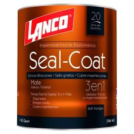 Pintura látex Seal-Coat 3 en 1 blanco mate 946 mL (1/4 gal) Lanco
