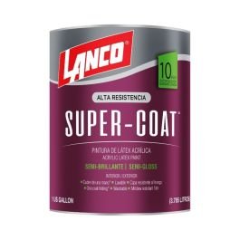 Pintura látex Super Coat pastel semibrillante 3.78 L (1 galón) Lanco