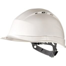 Casco ventilado con ajuste de rotor color blanco delta plus