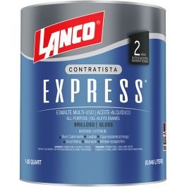 Pintura aceite express blanca 1/4 galón Lanco