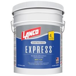 Pintura látex Express blanco mate 18.93 L (5 gal) Lanco