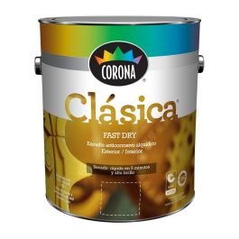 Pintura anticorrosiva Clásica Fast Dry negro brillante 946 mL (1/4 gal) Corona