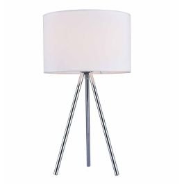 Lámpara de mesa moderna plateada 1 luz 9109T