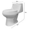 INODORO ONE PIECE DUAL FLUSH 3.8 L - 5.5 L