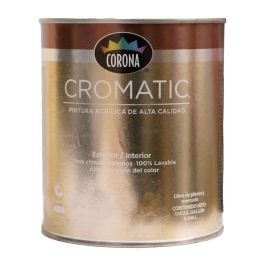Pintura látex Cromatic blanco 1/4 gal Corona