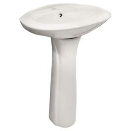 Lavamanos ovalado pedestal blanco (83 x 49.5 x 39.5) cm en Chalatenango