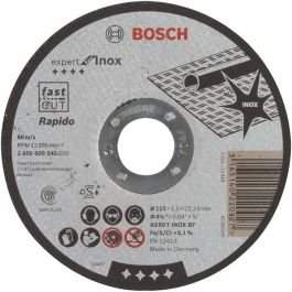 Disco de corte acero inoxidable 115 x 1 x 22.23 mm (4 1/2" x 3/64" x 7/8") Bosch