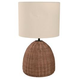 Lámpara de mesa moderna rattán 1 luz e27 23490 IKELITE