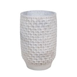 Maceta de piso fibra - cemento (21 x 21 x 33) cm gris