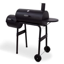 Barbacoa a carbón, con ahumador + rejilla lateral con tapa (116 x 105 x 33) cm American Gourmet