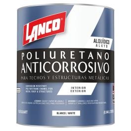 Pintura anticorrosiva de poliuretano blanco 1/4 de galón