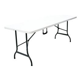 Mesa plegable 180 rectangular color blanco Basic Living