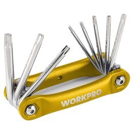 Set 8 llaves torx plegable milimétricas Workpro