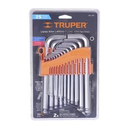 Juego 25 llaves allen std y mm  punta bola con org en Colón