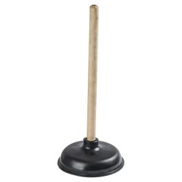 Bomba destapacaños de PVC y madera para sanitarios en Azacualpa