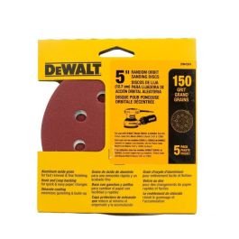 Disco lija 12.7 cm (5") grano 150 5 piezas DeWALT en Zacatecoluca