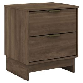 Mesa de noche MDP café oscuro (48.5 x 39.5 x 55.5) cm Carraro