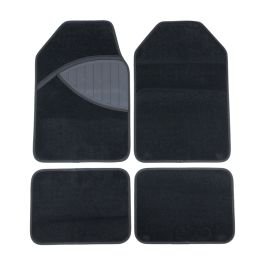 Set 4 alfombras para carro Retro caucho negro en Chapeltique