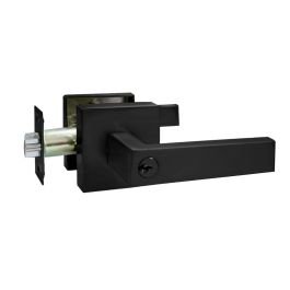 Manija con llave bari para dormitorio negro satinado Yale