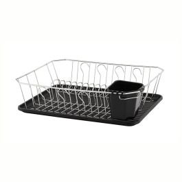 Escurridor de platos hierro negro (11.5 x 34.5 x 43) cm basic living