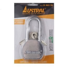 Candado de hierro arco largo 65 mm austral