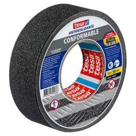 Cinta antideslizante conformable 2" x 18 m negra Tesa