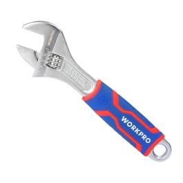 Llave ajustable 8" mango bimaterial Workpro