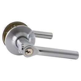 Manija con llave leeds para dormitorio cromo satinado en San Francisco Chinameca