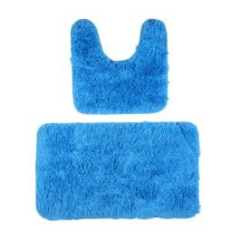 Set de 2 alfombras para baño turquesa (46 x 51) cm en Quezaltepeque