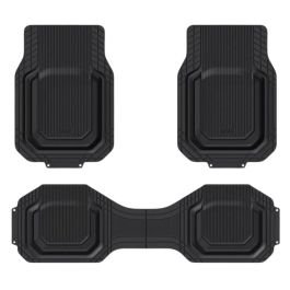 Set 3 alfombras de goma para carro con diseño líne en Cojutepeque