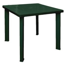 Mesa plástica cuadrada verde musgo en Ojos de Agua