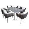 Set de jardín 7 piezas acero gris cojines incluido en Nueva Granada