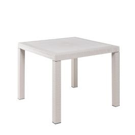 Mesa ratan (89 x 89 x 74.5) cm beige en Yucuaiquín