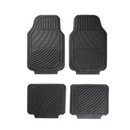Set 4 alfombras para carro Pacific caucho negro en La Palma