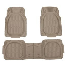 Set 3 alfombras para carro Enforcer caucho beige en Sonsonate