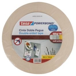 Cinta doble cara 19 mm x 50 m (3/4") blanco Tesa