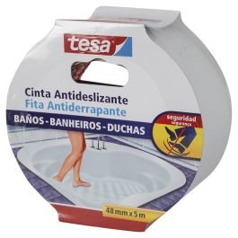 Cinta antideslizante para baño 5.08 cm x 5 m (2") transparente Tesa