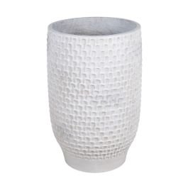 Maceta de piso fibra - cemento (36 x 36 x 57) cm gris en Jocoaitique